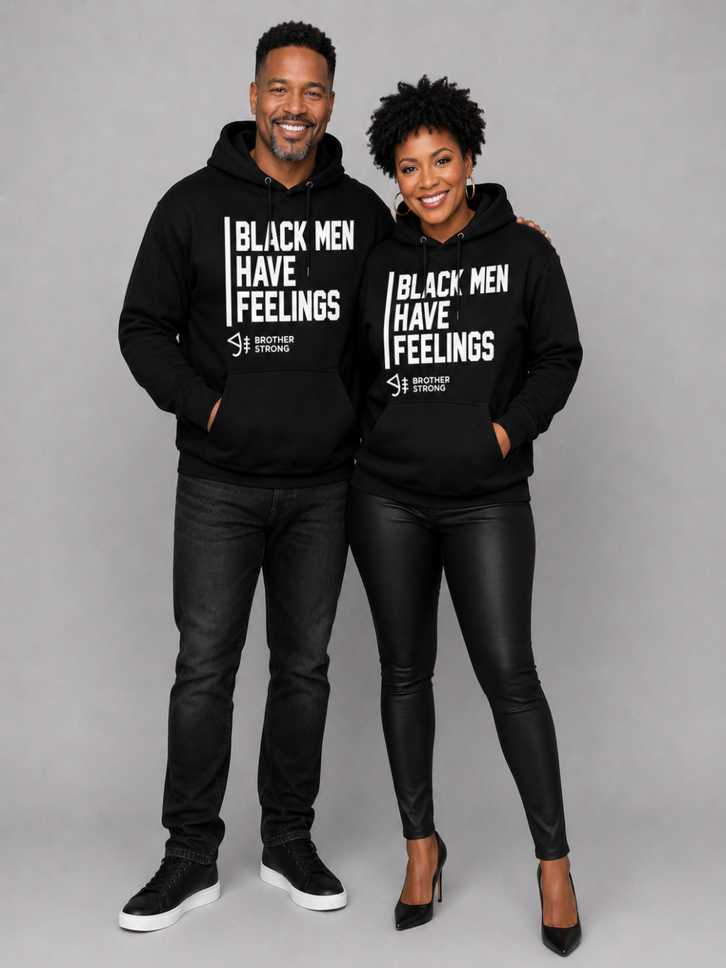 Black Men Have Feelings Black Signature Hoodie