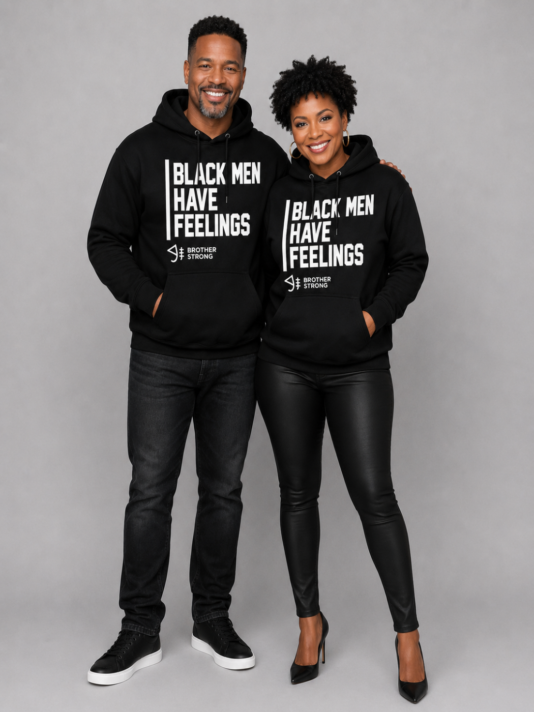 Black Men Have Feelings Black Signature Hoodie