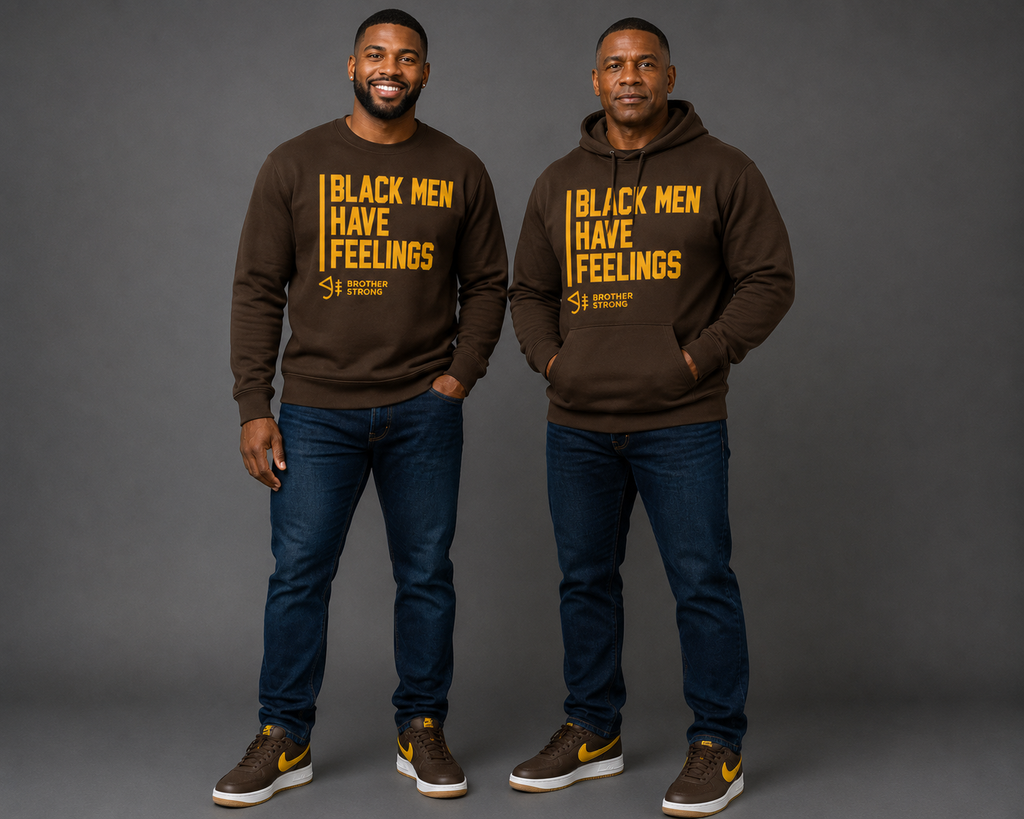Black Men Have Feelings Crewneck Legacy Collection • Brown / Gold