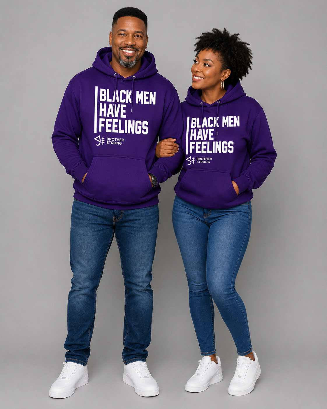 Black Men Have Feelings Signature Hoodie • Purple