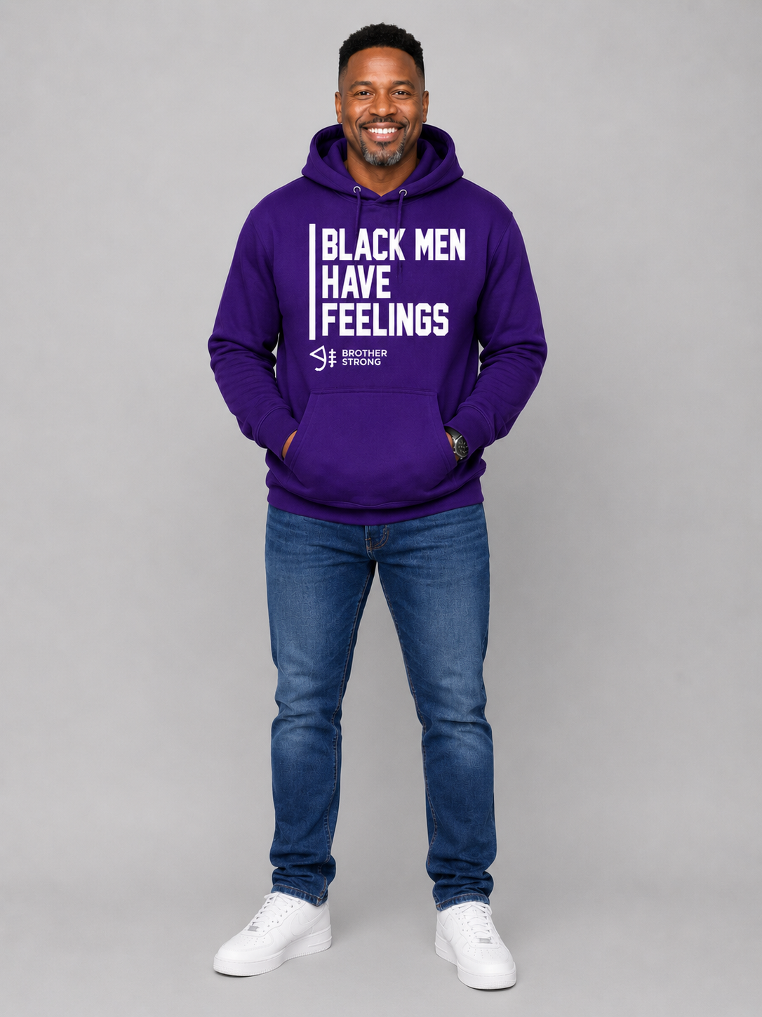Black Men Have Feelings Signature Hoodie • Purple