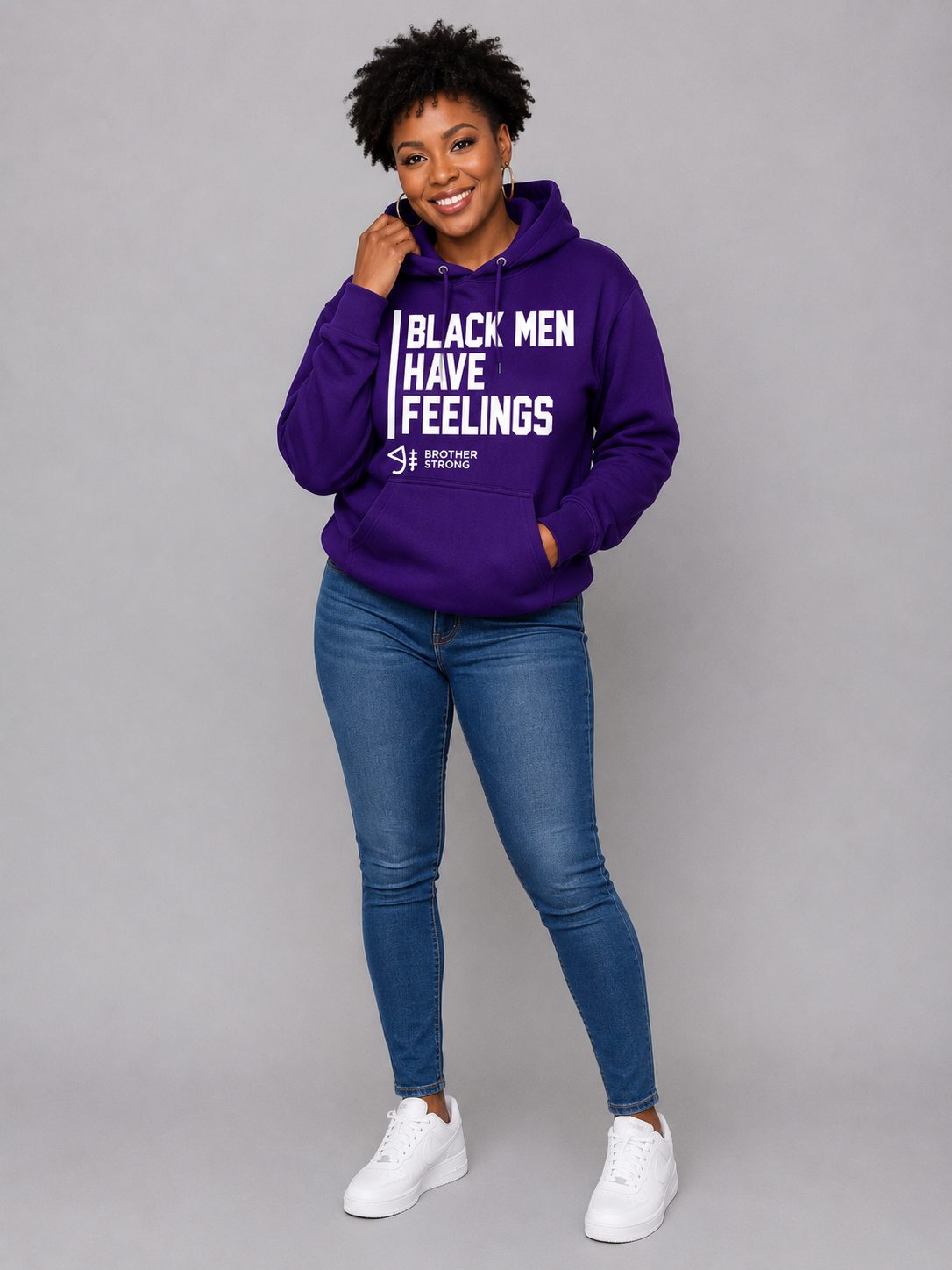 Black Men Have Feelings Signature Hoodie • Purple
