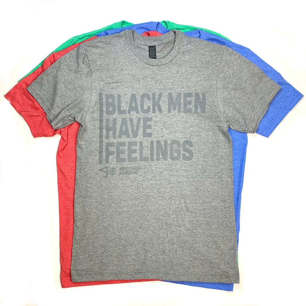 Black Men Have Feelings Signature Tee • Athletic Heather Gray