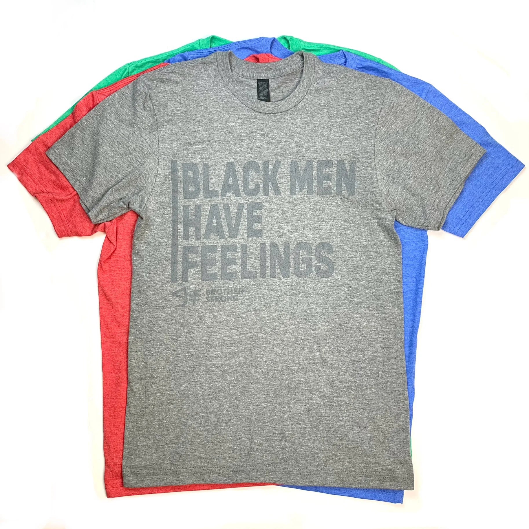 Black Men Have Feelings Signature Tee • Athletic Heather Gray