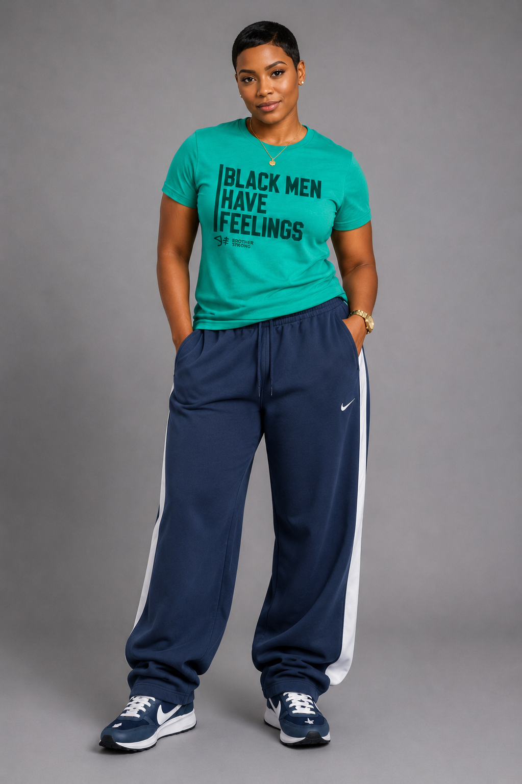 Black Men Have Feelings Signature Tee • Mint Green Heather