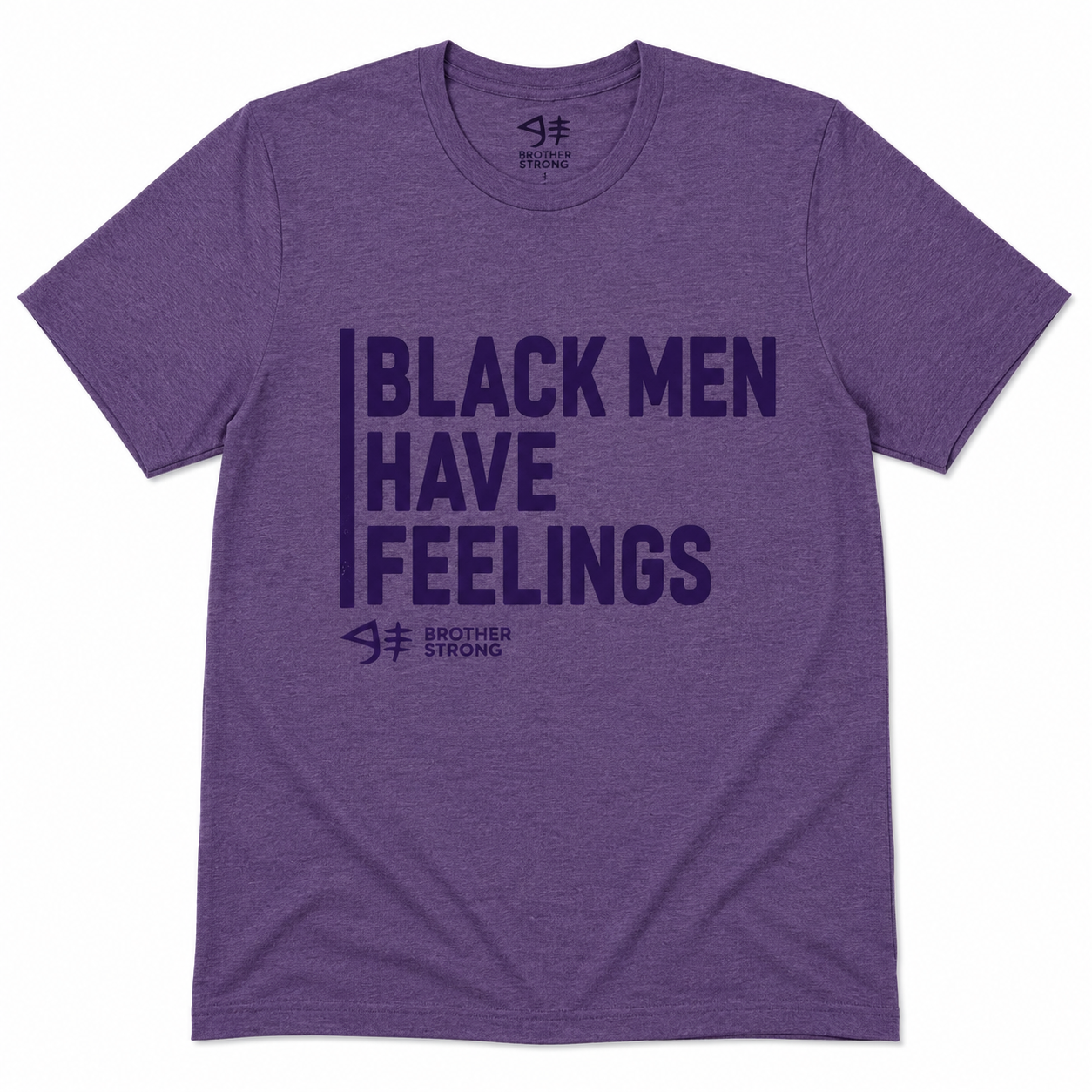 Black Men Have Feelings Signature Tee – Purple Heather