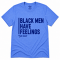 Black Men Have Feelings Signature Tee • Royal Blue Heather