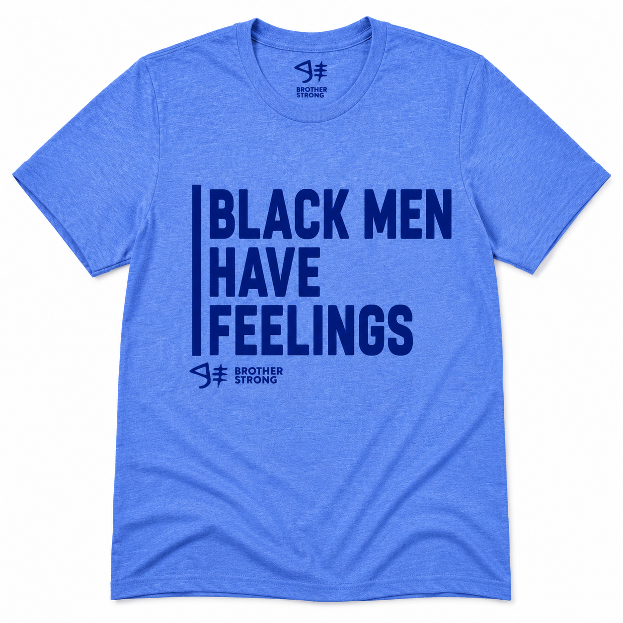 Black Men Have Feelings Signature Tee • Royal Blue Heather