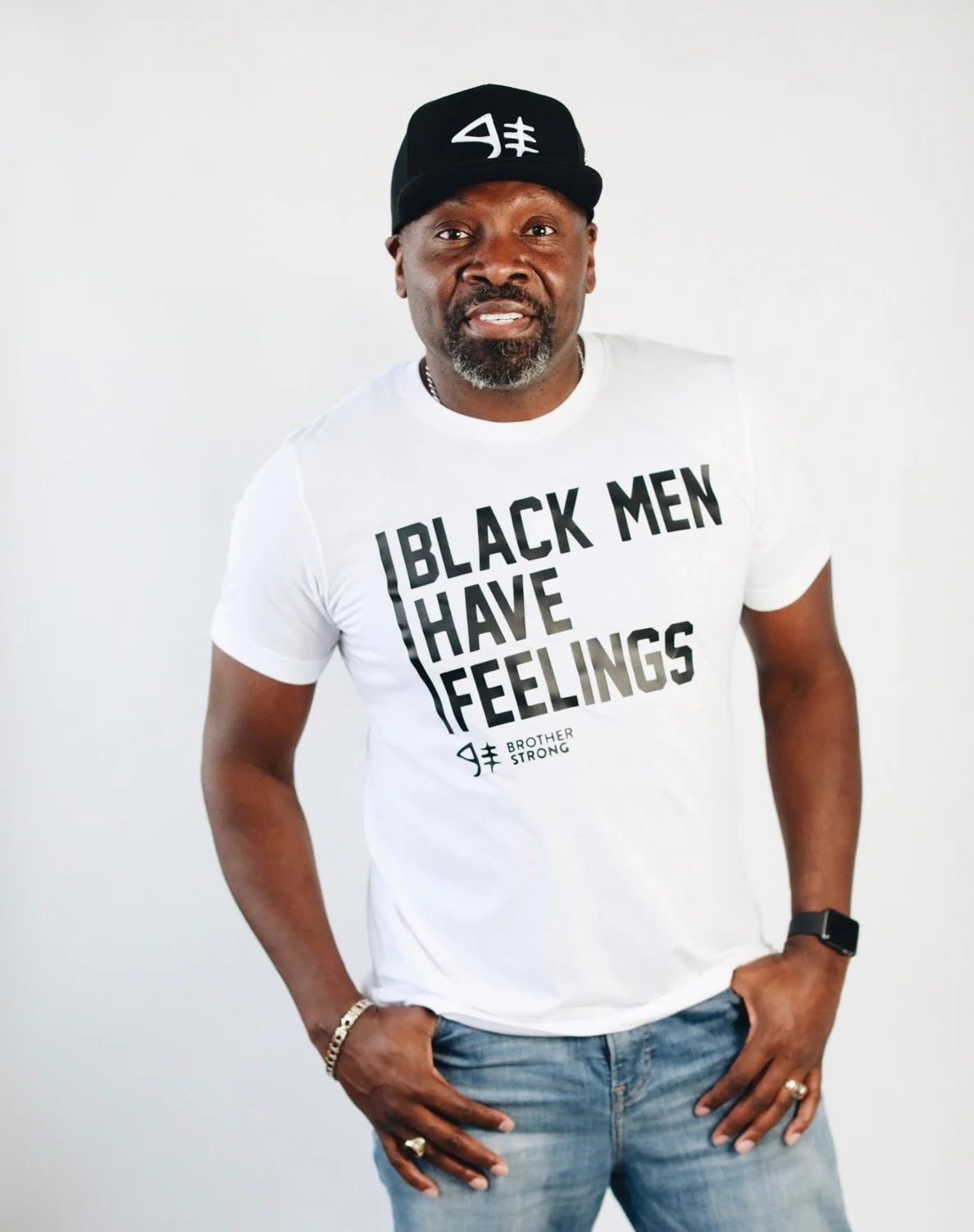 Black Men Have Feelings - White Tee