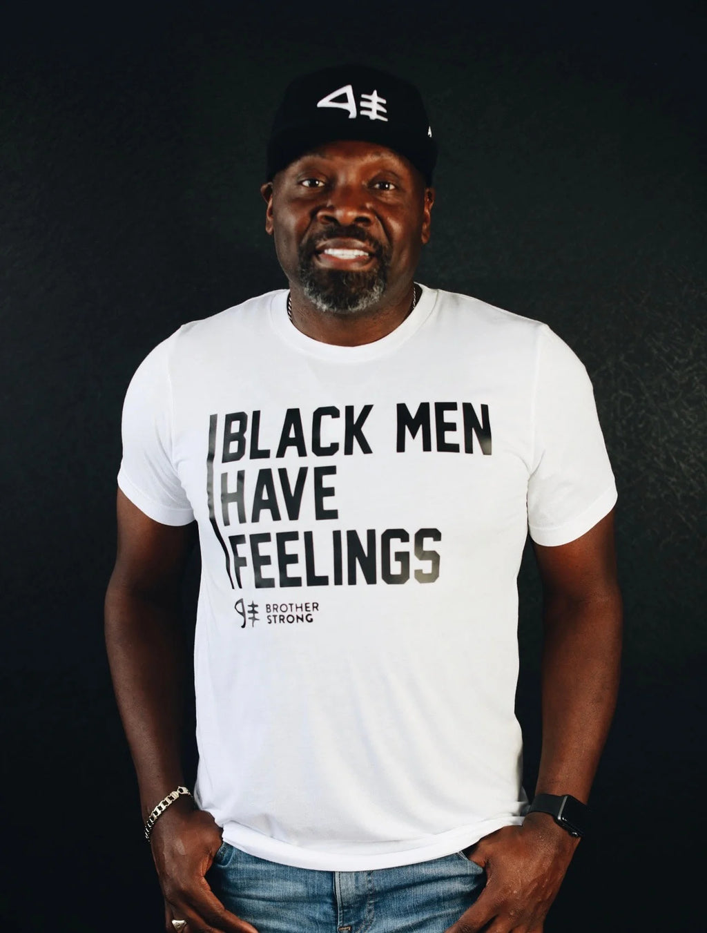 Black Men Have Feelings - White Tee