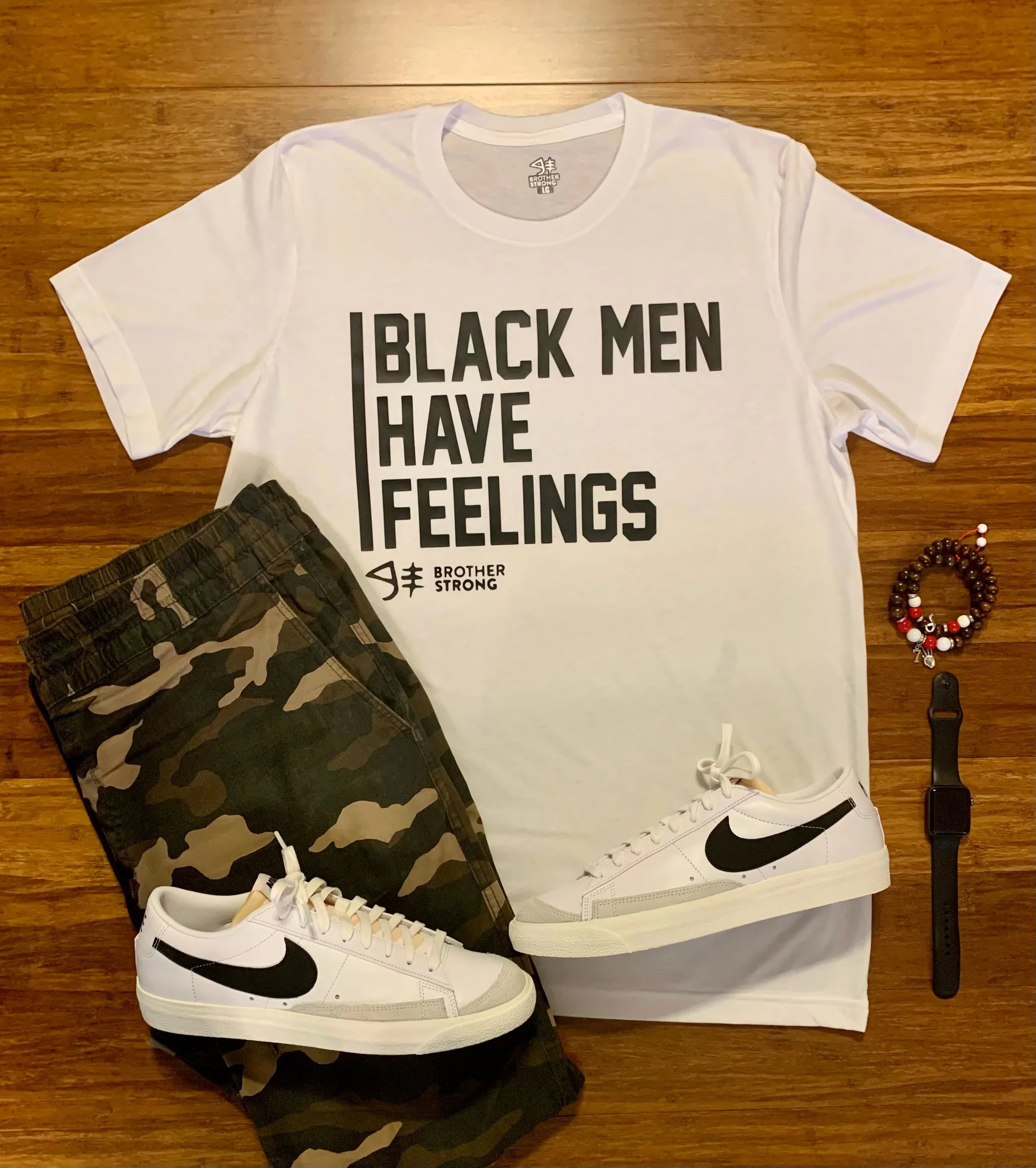 Black Men Have Feelings - White Tee
