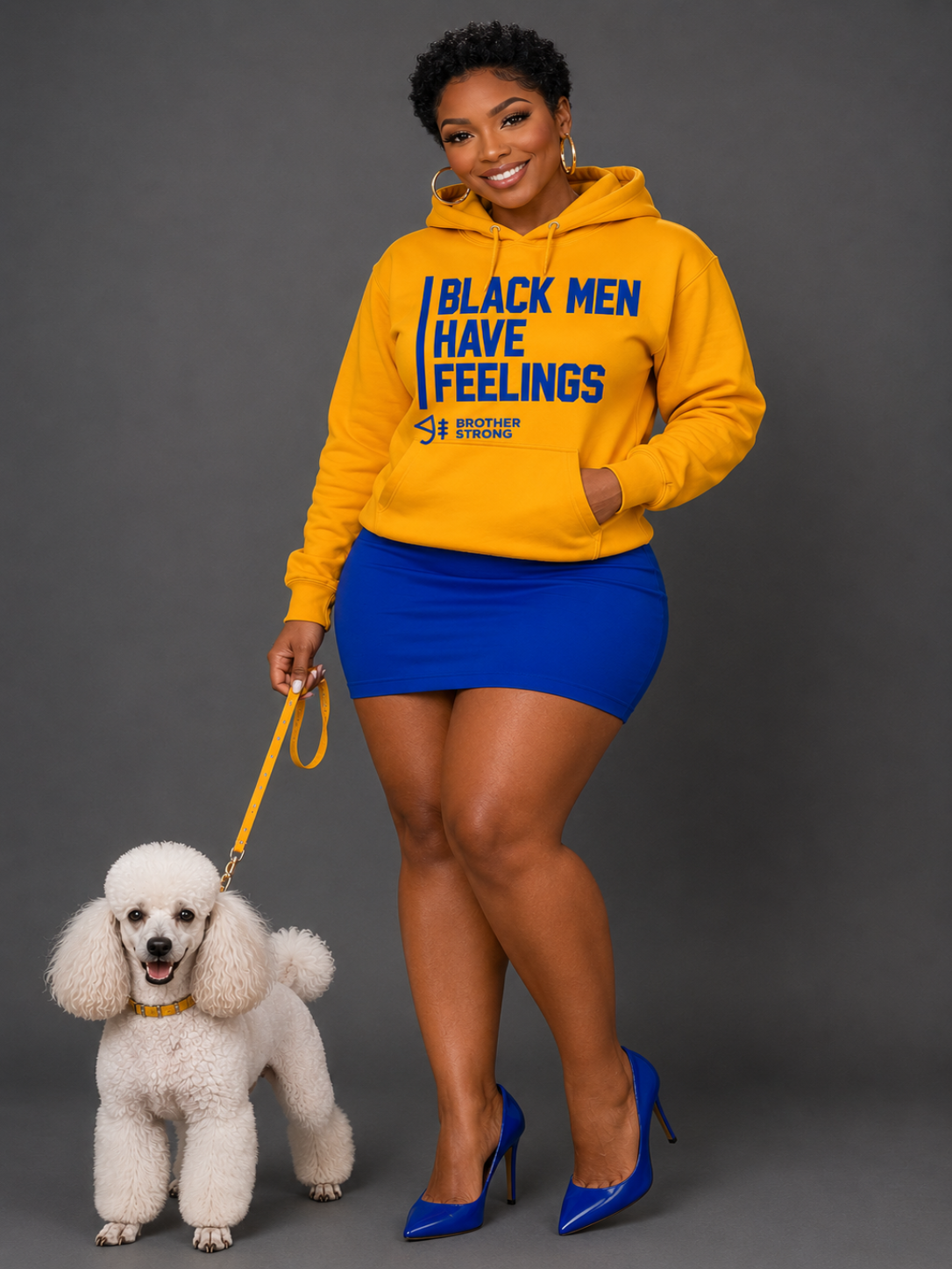 Black Men Have Feelings Hoodie Legacy Collection • Gold / Royal Blue